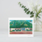 Außenansicht des Auto Court of North Bend Postkarte (Stehend Vorderseite)