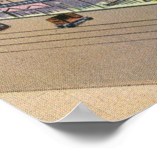 Außenansicht des Bahnhofs 2 Poster (Ecke)