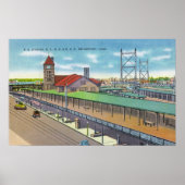 Außenansicht des Bahnhofs 2 Poster (Vorne)