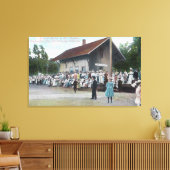 Außenansicht des Bahnhofs am 4. Leinwanddruck (Insitu (Wohnzimmer))