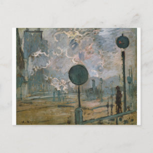 Außenansicht des Bahnhofs Saint-Lazare (1877) Postkarte
