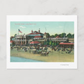 Außenansicht des Bath HouseLong Beach, CA Postkarte (Vorderseite)