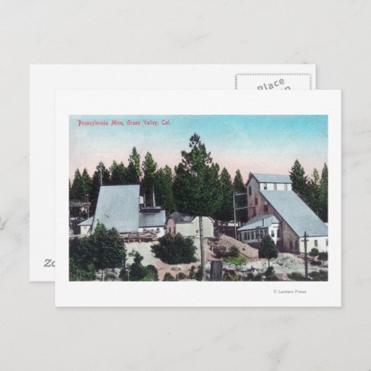 Außenansicht des Bergwerks von Pennsylvania Postkarte (Vorne/Hinten)