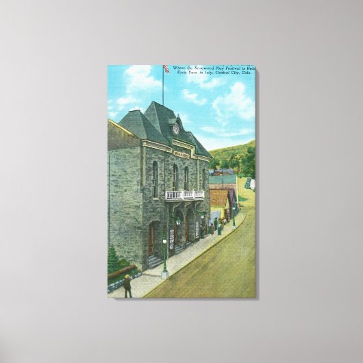 Außenansicht des berühmten Opernhauses Leinwanddruck (Vorderseite)