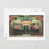 Außenansicht des Broilerrestaurants Postkarte (Vorne/Hinten)