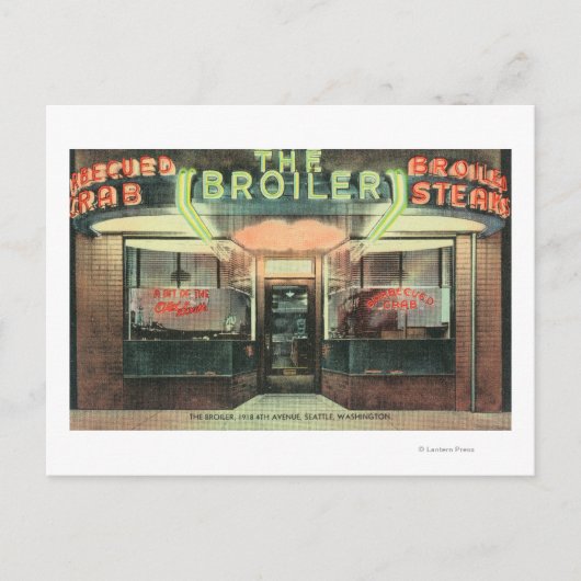Außenansicht des Broilerrestaurants Postkarte (Vorderseite)