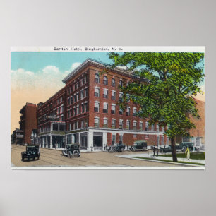 Außenansicht des Carlton Hotels Poster