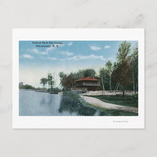 Außenansicht des Central Park Casino Postkarte (Vorderseite)