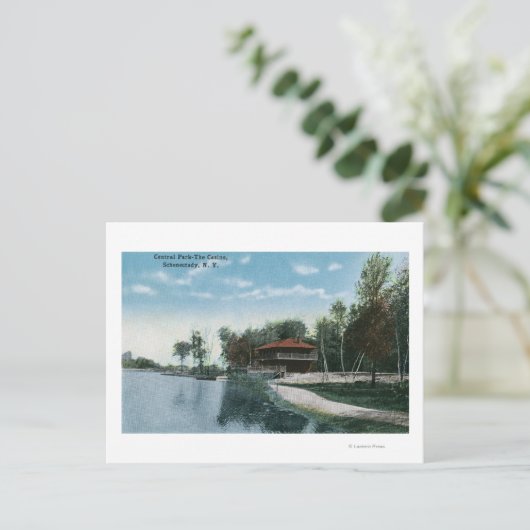 Außenansicht des Central Park Casino Postkarte (Stehend Vorderseite)