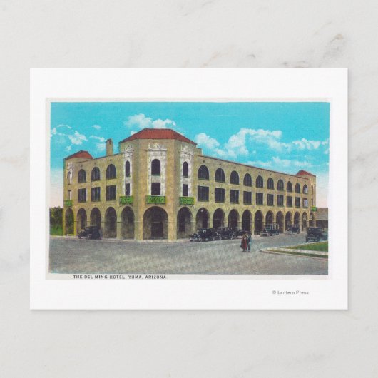 Außenansicht des Del Ming HotelYuma, AZ Postkarte (Vorderseite)
