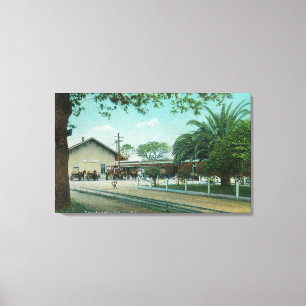 Außenansicht des DepotHealdsburg, CA Leinwanddruck