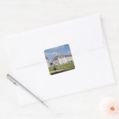 Außenansicht des Donjon Quadratischer Aufkleber (Umschlag)