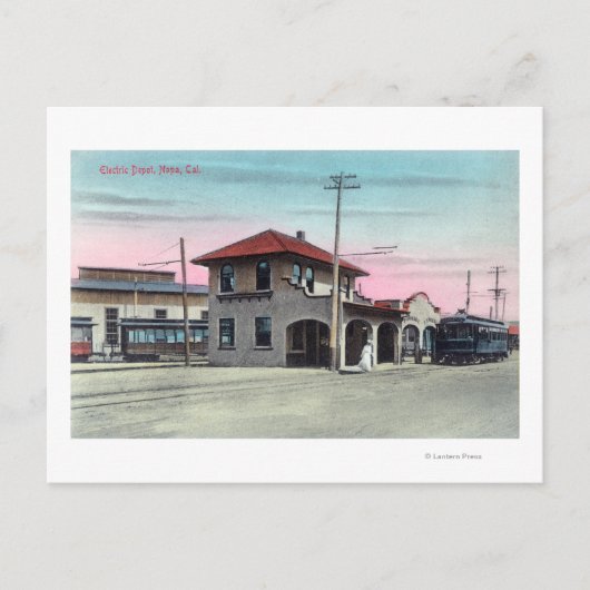 Außenansicht des Elektrischen DepotsNapa, CA Postkarte (Vorderseite)