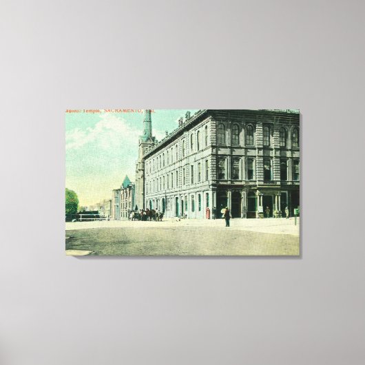 Außenansicht des Freimaurertempels 2 Leinwanddruck (Vorderseite)