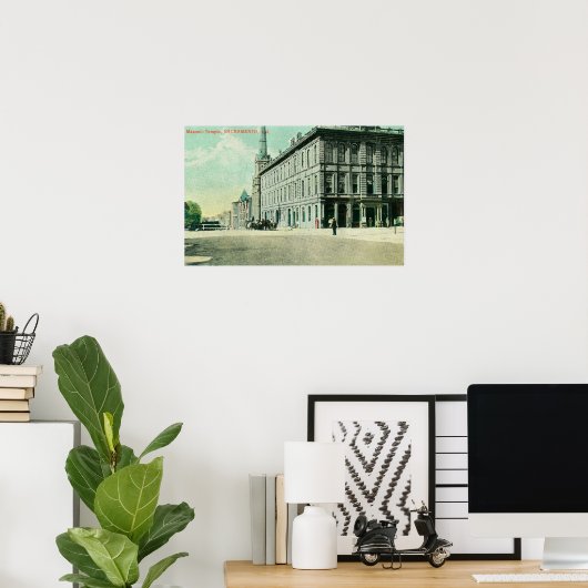 Außenansicht des Freimaurertempels 2 Poster (Heimbüro)