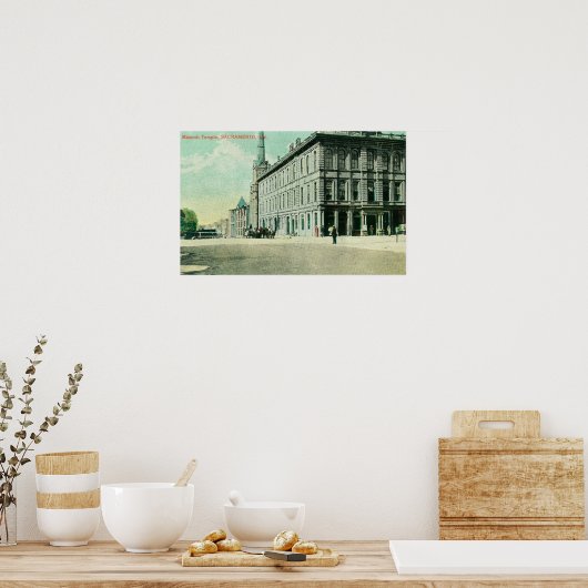 Außenansicht des Freimaurertempels 2 Poster (Küche)