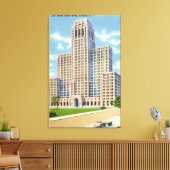 Außenansicht des Gebäude "Gov Smith Office" Leinwanddruck (Insitu (Wohnzimmer))