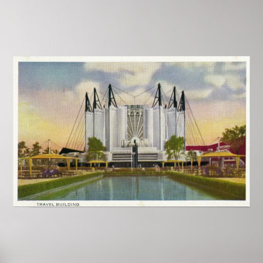 Außenansicht des Gebäude Reise Poster (Vorne)