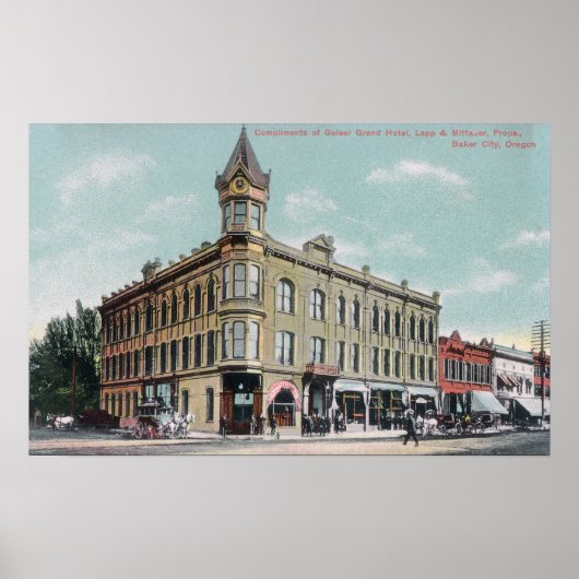 Außenansicht des Geiser Grand Hotel Poster (Vorne)