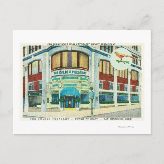 Außenansicht des Goldenen Fasans Postkarte (Vorderseite)