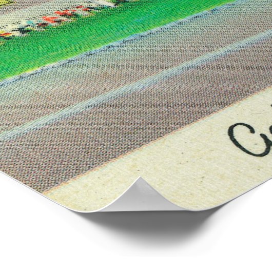 Außenansicht des Golf Motels, Montecito Poster (Ecke)