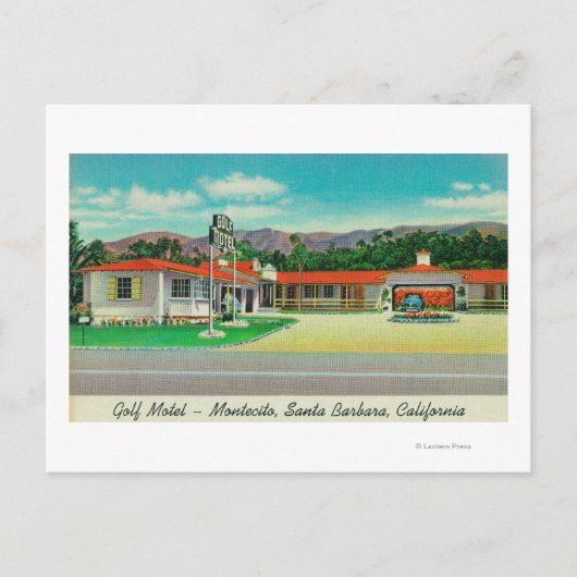 Außenansicht des Golf Motels, Montecito Postkarte (Vorderseite)