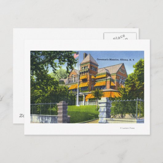 Außenansicht des Gouverneurshauses Postkarte (Vorne/Hinten)