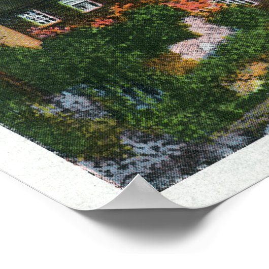 Außenansicht des Hauses der Sieben Gabel Poster (Ecke)