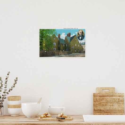 Außenansicht des Hauses der Sieben Gables # 2 Poster (Küche)