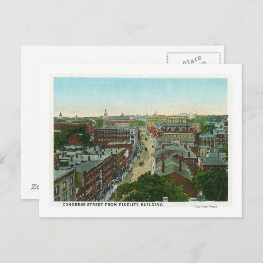 Außenansicht des Hauses von Longfellow Postkarte (Vorne/Hinten)