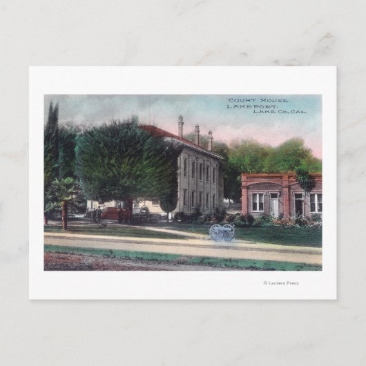 Außenansicht des HofesLakeport, CA Postkarte (Vorderseite)