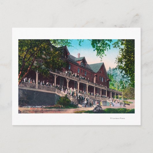 Außenansicht des Hotelportals Postkarte (Vorderseite)