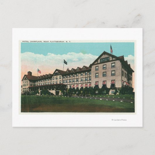 Außenansicht des Hotels Champlain Postkarte (Vorderseite)