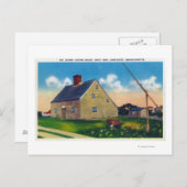 Außenansicht des Jethro Coffin House Postkarte (Vorne/Hinten)
