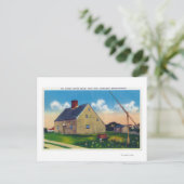 Außenansicht des Jethro Coffin House Postkarte (Stehend Vorderseite)
