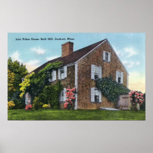 Außenansicht des John Alden House Poster