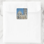 Außenansicht des Käses Quadratischer Aufkleber (Tasche)