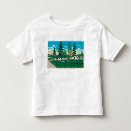 Außenansicht des Kiefern-Baum-Auto-Lagers Kleinkind T-shirt (Vorderseite)