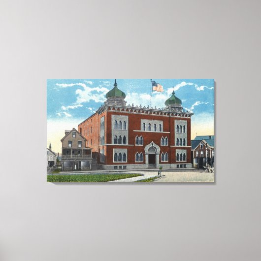 Außenansicht des Kora-Tempels, Schrein Leinwanddruck (Vorderseite)