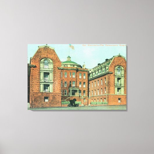 Außenansicht des Krankenhauses Hahnemann Leinwanddruck (Vorderseite)
