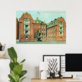 Außenansicht des Krankenhauses Hahnemann Poster (Heimbüro)