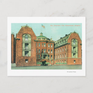 Außenansicht des Krankenhauses Hahnemann Postkarte