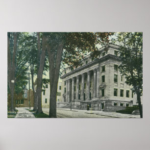 Außenansicht des Landkreis-Gerichtsgebäudes Poster