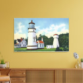 Außenansicht des Leuchtturms UmpquaKüste Leinwanddruck (Insitu (Wohnzimmer))