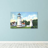 Außenansicht des Leuchtturms UmpquaKüste Leinwanddruck (Insitu (Holzboden))