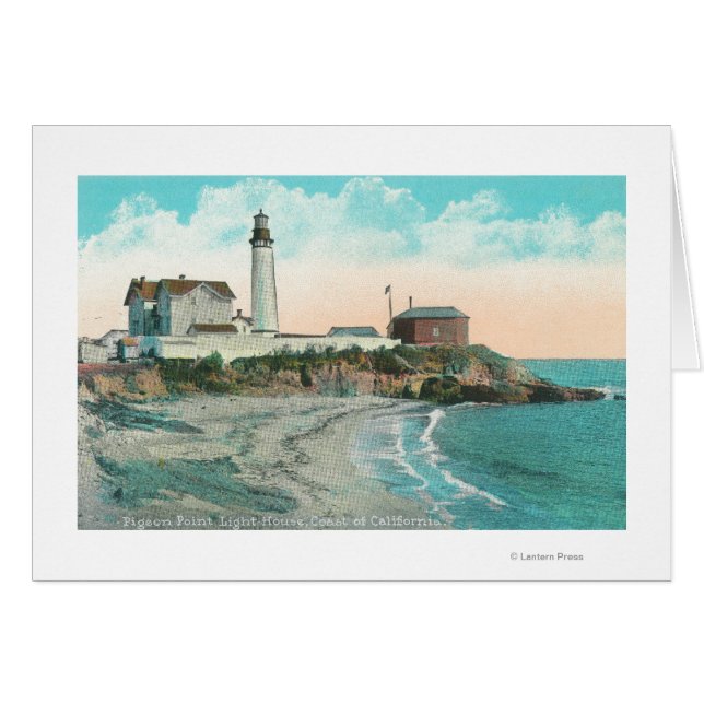 Außenansicht des Leuchtturms von Pigeon Point (Vorderseite (Horizontal))