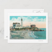 Außenansicht des Leuchtturms von Pigeon Point Postkarte (Vorne/Hinten)