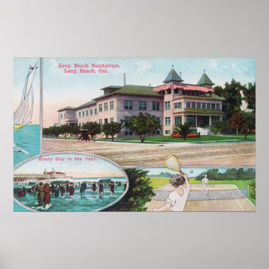Außenansicht des Long Beach Sanitarium Poster (Vorne)