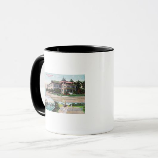 Außenansicht des Long Beach Sanitarium Tasse (Vorderseite Links)