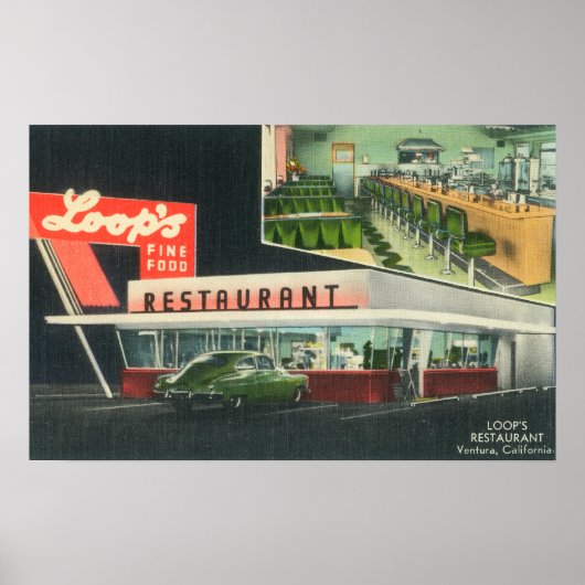 Außenansicht des Loop's RestaurantVentura, CA Poster (Vorne)